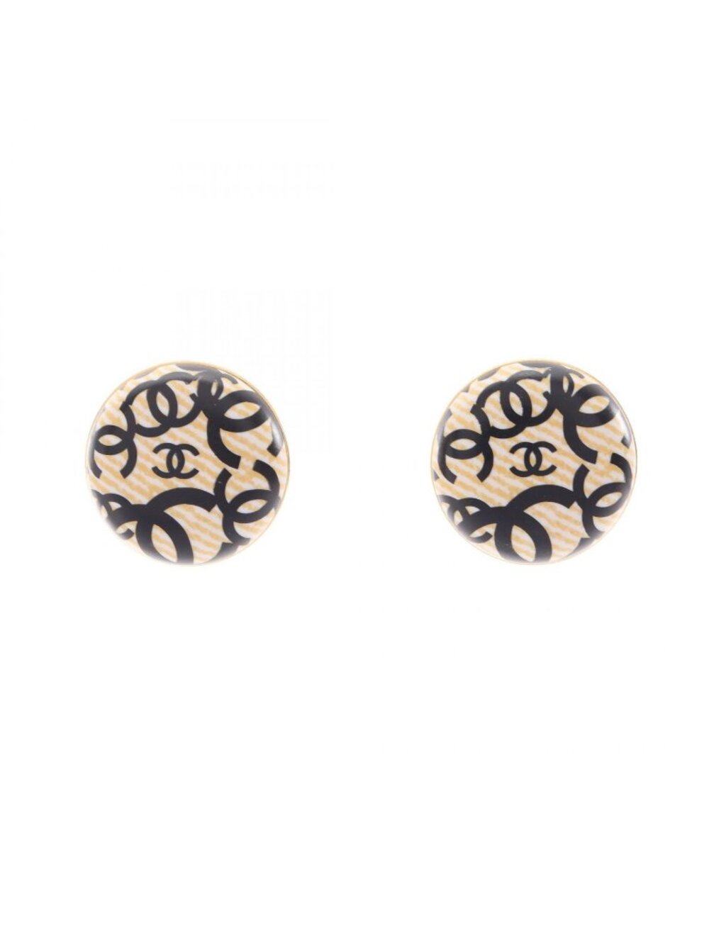 Chanel Earrings CC Logo Round
